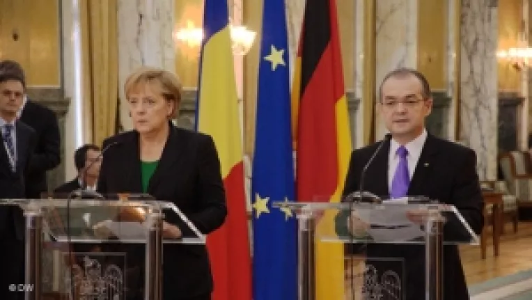 Cancelarul german Angela Merkel s-a intalnit cu presedintele Traian Basescu si premierul Emil Boc