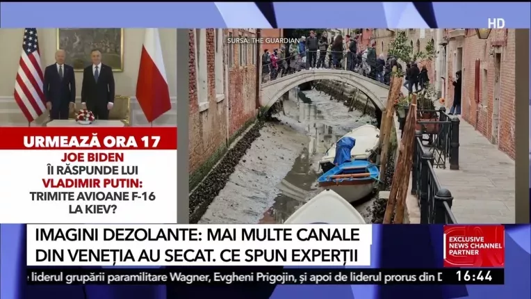 Imagini dezolante din Italia: mai multe canale din Venetia au secat. Ce spun expertii