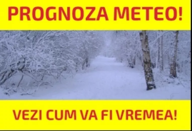 Prognoza meteo pentru perioada 16 - 18 Ianuarie 2017: Ninsori in regiunile sudice, sud-estice, inclusiv in Bucuresti, precum si la munte