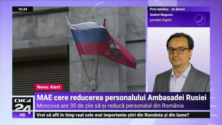 Romania obliga ambasada Rusiei sa trimita 40 de angajati inapoi la Moscova